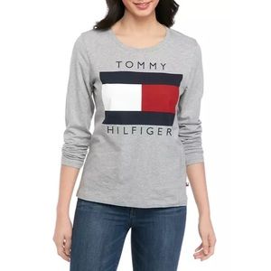Tommy Hilfiger Long Sleeve Flag Graphic T-Shirt